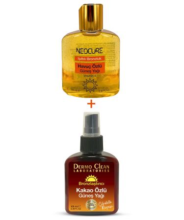 NeoCure SHINY BRONZE SUN OIL WITH COCOA AND CARROT EXTRACT 100 ML - SET OF 2