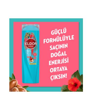 Elidor Nature's Energy Shampoo Argan Oil & Hibiscus Extract 400 ml X3 - Buy Online on GoSupps.com