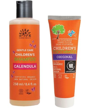 Urtekram Organic Child Care Set (Children's Shampoo 250 Ml + Sweet Fennel Children's Toothpaste 75 Ml)
