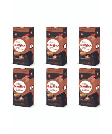Gimoka Nespresso Compatible Aluminum Coffee Capsules Classic Espresso 10 pcs * 6 pcs - Density 12