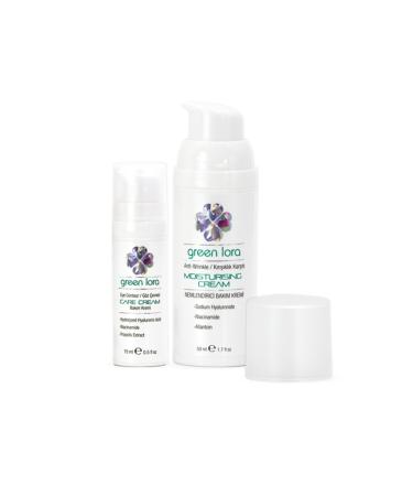 GREEN LORA Eye Contour Care Cream + Anti-Wrinkle Moisturizing Care Cream 2 in 1
