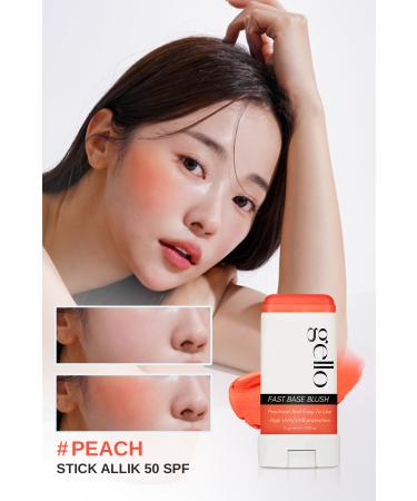 GELLO Moisturizing Stick Blush 50 Spf Peach Tone - Fast Base Blush - Buy Online on GoSupps.com