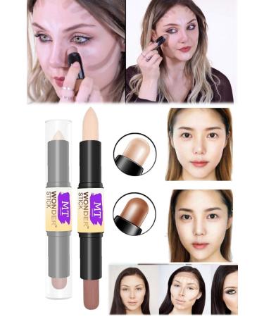Utelips 2 Color Concealer Stick Pencil Women's Makeup Set Double Ended Stick Concealer Professional Face Neck - Buy Online on GoSupps.com