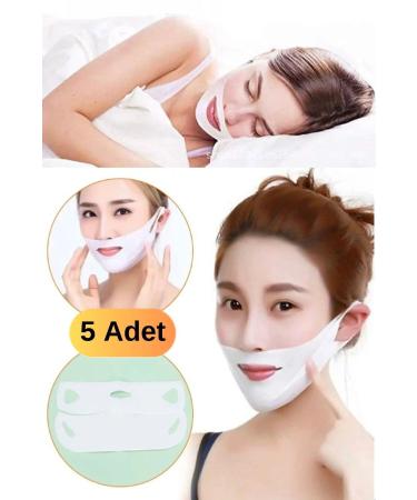 Utelips 5Pcs V-face Face Lift Women Beauty Chin Adhesion Anti Wrinkle Hanging Lifting Mask Lifting - Buy Online on GoSupps.com