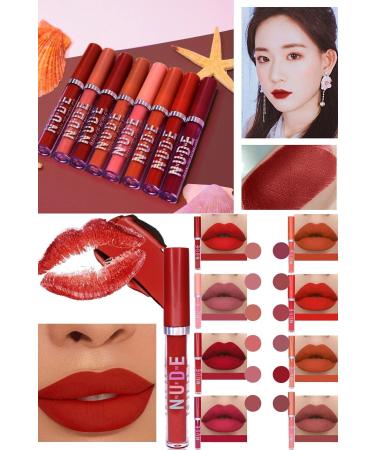 Utelips 8-Piece Professional Waterproof Lipstick Set Women's Special Quality Stick Lipstick Set Sfot Sexy Colors