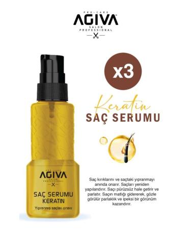 Agiva Keratin Anti-Damage Hair Serum 100ml X3
