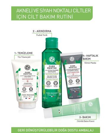 Yves Rocher Pure Menthe Pore Tightening Glycolic Acid-Prebiotic Powder Toner for Combination and Oily Skin - Buy Online on GoSupps.com