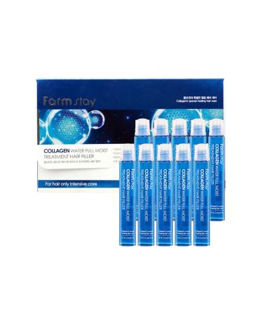 Farmstay Collagen Water Full Moist / Hair Care Serum Set for Damaged Hair 13 ml * 10 Pieces - Buy Online on GoSupps.com