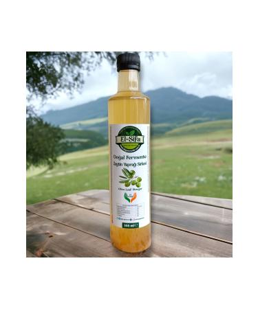 El ifa Natural Products 100% Natural Fermented Olive Leaf Vinegar 500ml Glass Bottle