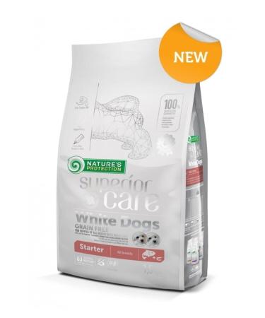 Nature's Protection Superior Care White Dogs Grain-Free Salmon Starter All Breeds 1.5kg