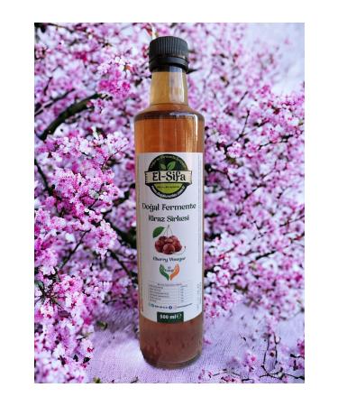 El ifa Natural Products 100% Natural Fermented Cherry Vinegar 500ml Glass Bottle