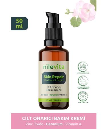 nilevita Skin Repair Care Cream Anti-Itching Redness and Acne Zinc Oxide & Vitamin A 50ml