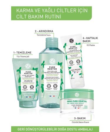 Yves Rocher Pure Menthe Clay Mask for Combination and Oily Skin - 75 ml - Buy Online on GoSupps.com