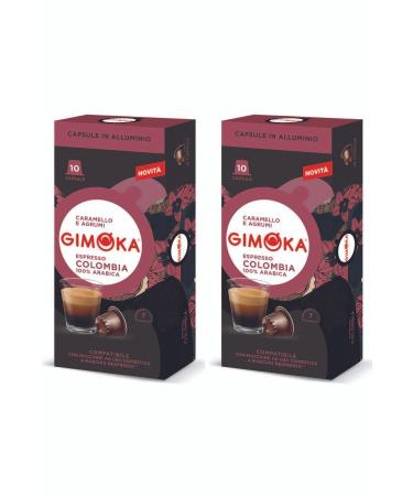Gimoka Nespresso Compatible Aluminum Coffee Capsules Colombia 10 pcs * 2 pcs - Density 7