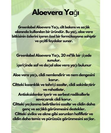 Green Label Aloe Vera Oil Cold Pressed 0 Natural And Pure 20ml - Buy Online on GoSupps.com
