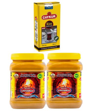 aykur Tourist Tea 1 Kg + 2 x Wood Fire Roasted Bran-Free Steppe Tahini 930g