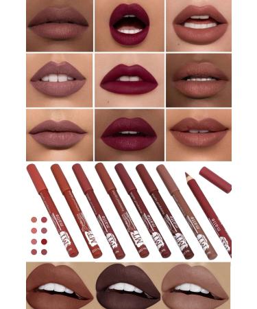 Utelips 8 Piece Matte Colors Lip Pencil Pencil Set Eye Waterproof Sexy Professional Pencil Fantasy Sexy - Buy Online on GoSupps.com