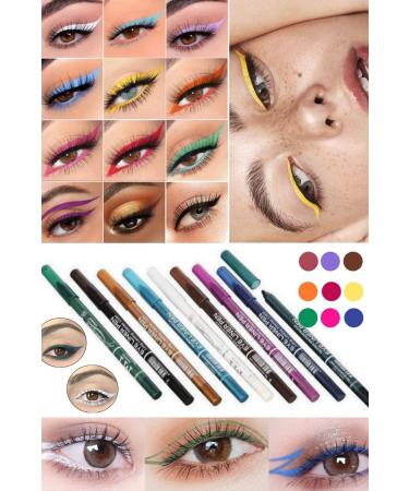 Utelips 9-Piece Eyeliner Pencil Eyeliner Pen Pencil Make-up Colorful 9 Piece Sexy Makeup Pencil Set