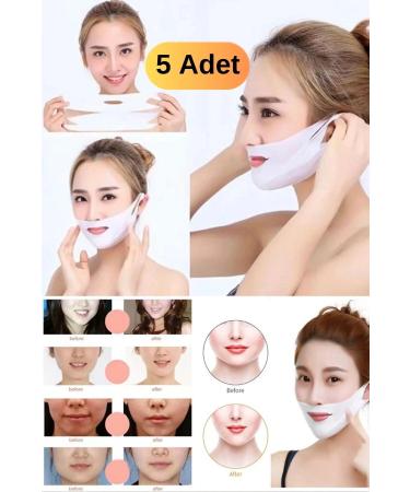 Utelips 5Pcs Belt Chin Cheek Lift Bandage V-face Lift Women Beauty Chin Adhesion Anti Wrinkle - Buy Online on GoSupps.com