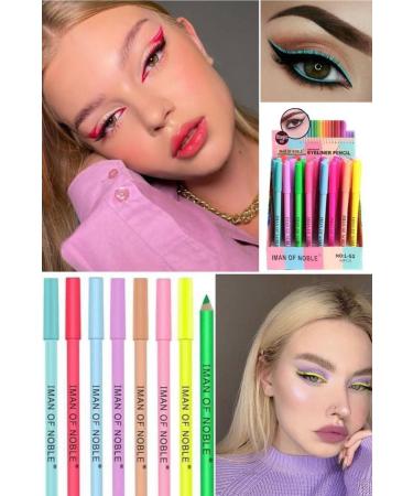 Utelips Eyeliner Pencil Set for Women 8-Colored Eyeliner Colored Shine Pencil Makeup Set