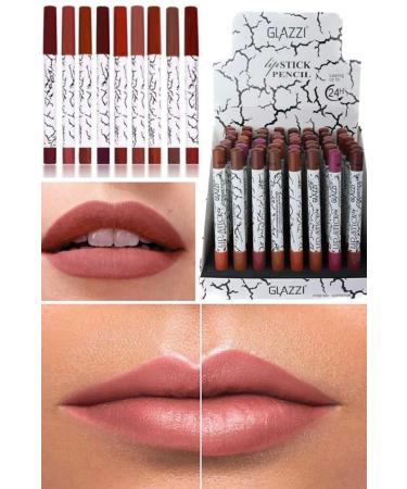 Utelips Matte Effect Super Permanent Pencil Lipstick Quality Set Professional Matte 12-Piece Intense Matte Thick Lip Pencil - Buy Online on GoSupps.com