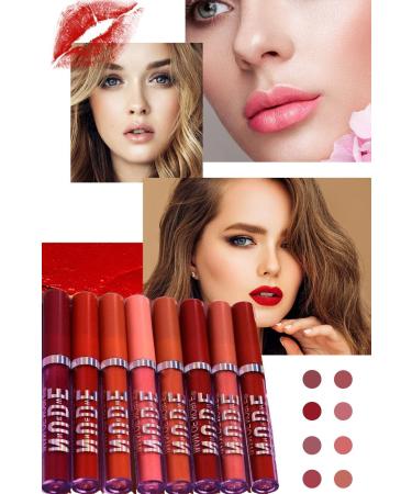 Utelips 8-Piece Professional Waterproof Lipstick Set Women's Special Quality Stick Lipstick Set Sfot Sexy Colors - Buy Online on GoSupps.com
