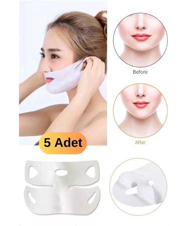 Utelips 5Pcs V-face Face Lift Women Beauty Chin Adhesion Anti Wrinkle Hanging Lifting Mask Lifting
