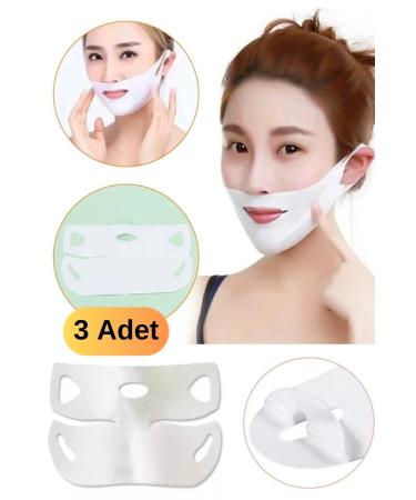 Utelips 3 Pieces Anti Wrinkle V Face Shaping Mask Belt Chin Cheek Lift Bandage Pro - Buy Online on GoSupps.com