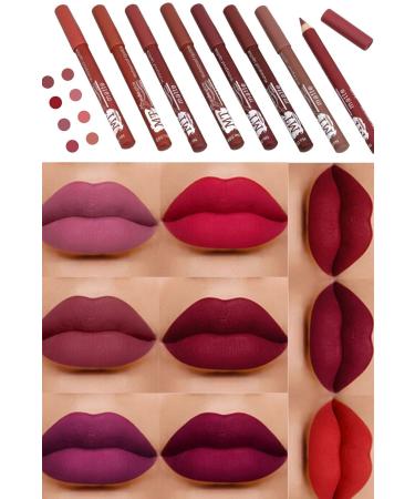 Utelips 8 Piece Matte Colors Lip Pencil Pencil Set Eye Waterproof Sexy Professional Pencil Fantasy Sexy - Buy Online on GoSupps.com