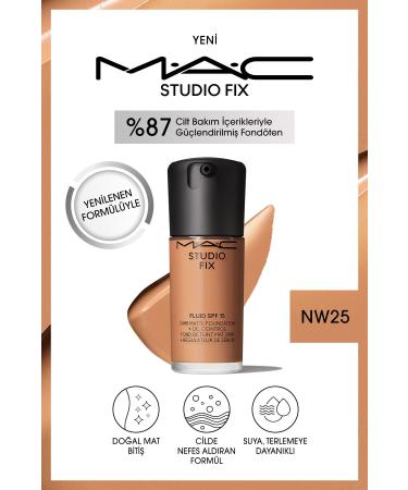 Mac NEW STUDIO FIX FLUID SPF 15 MATTE FOUNDATION-NW25 30 ML..NATURAL MATTE FINISH KEYON3149
