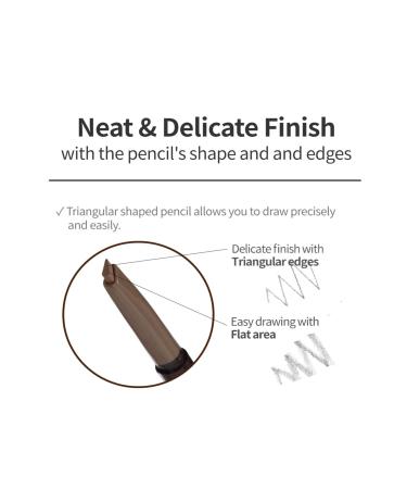 ETUDE Drawing Eye Brow / Long-lasting Eyebrow Pencil-02 Gray Brown - Buy Online on GoSupps.com