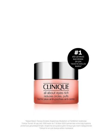 Clinique ALL ABOUT EYES RICH REPAIRING SKIN LINES EYE CONTOUR CARE CREAM 15ML KEYON3094