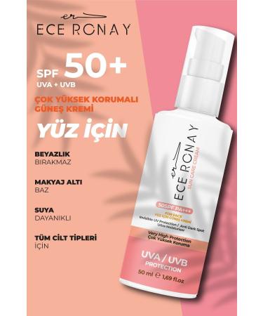 Ece Ronay Spf 50+ High Protection Moisturizing Face Sun Cream for All Skin Types 50 ML - Buy Online on GoSupps.com