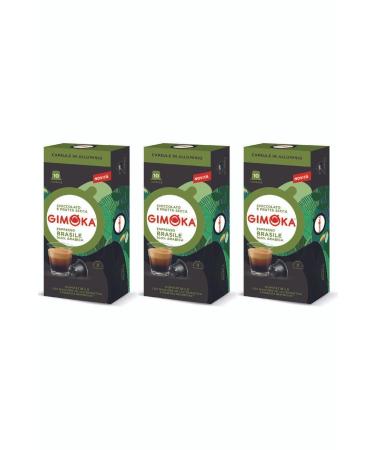Gimoka Nespresso Compatible Aluminum Capsule Coffee Brasile 10 Pieces * 3 Pieces - Density 8