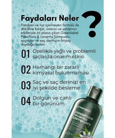 Green Label Passiflora and Lavender Extract Paraben-Free Salt-Free Anti-Dandruff Care and Repair Shampoo 400ml - Buy Online on GoSupps.com