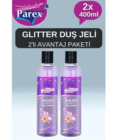 Parex 2 400ml Purple Paradise Glitter Moisturizing Bath and Shower Gel 2-Pack Advantage Antistress