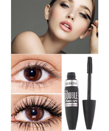 Utelips Make-up Eyelash Tool Stylish The Double Mascara Waterproof Eyelash Professional Black Mascara Makeup Tool