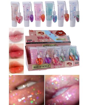 Utelips 5 Pieces Sexy Lip Gloss Sexy Plump Glitter Lip Make Up Gloss Impressive Gel Lips - Buy Online on GoSupps.com