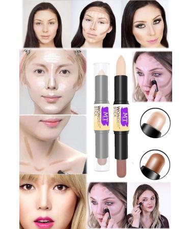 Utelips 2 Color Concealer Stick Pencil Women's Makeup Set Double Ended Stick Concealer Professional Face Neck - Buy Online on GoSupps.com