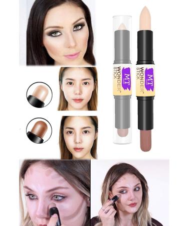 Utelips 2 Color Concealer Stick Pencil Women's Makeup Set Double Ended Stick Concealer Professional Face Neck - Buy Online on GoSupps.com