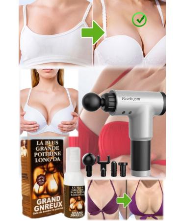 Utelips 4 Head Massage Gun + Natural Home Stretch Styler for Women 100ml
