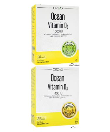 Ocean Vitamin D3 1000IU Spray 20 ml + Ocean Vitamin D3 400IU Spray 20 ml