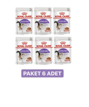 Royal Canin Sterilized Gravy Neutered Wet Cat Food 85 Gr X 6 Pieces