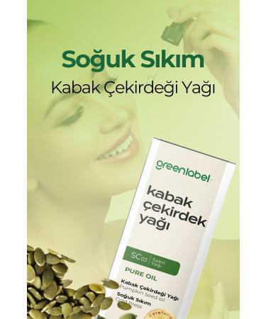 Green Label Pumpkin Seed Oil Cold Pressed 0 Natural And Pure 180ml - Buy Online on GoSupps.com