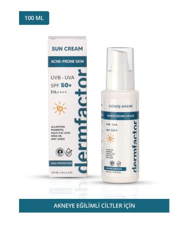DERMFACTOR SUN CREAM FOR ACNE-PRONE SKIN 50SPF - 100 ML