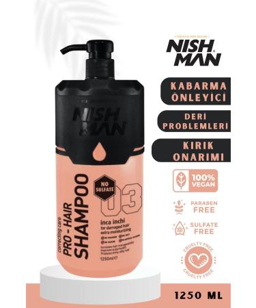 NISHMAN 03 Inca Inch Complex / For All Hair / All Hair Problems - Shampoo 1250 Ml