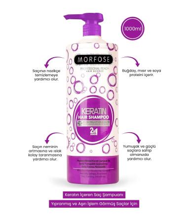Morfose Keratin Hair Care Shampoo 1000 ml - Nourishing Protective Effect - Buy Online on GoSupps.com