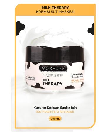 Morfose Milk Therapy Hair Mask 500 ml - Nourishing Protective Effect