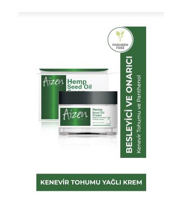 AIZEN COSMETIC Hemp Seed Oil Cream - Regeneration - Moisturizing - Softening - Massage for Muscles and Joints - 50ml