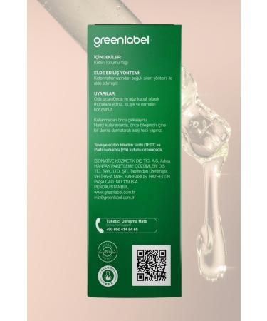 Green Label Linseed Oil Cold Pressed 0 Natural And Pure 50ml - Buy Online on GoSupps.com